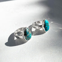 Campitos Turquoise with Pyrite Sterling Silver Ring no. 1, Size 6.5