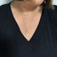 Gray Moonstone Iris Tumi Necklace in 14k Gold Vermeil