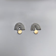 Mixed Metal Iris Earrings
