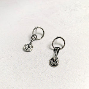 Link & Swirl Sterling Silver Earrings