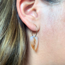 Montana Agate Small Shield Cut Stone Earrings