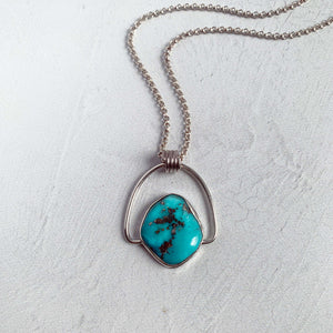 Campitos Turquoise Nugget Sterling Silver Necklace no. 2
