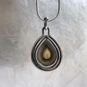Eye Agate Sterling Silver Necklace