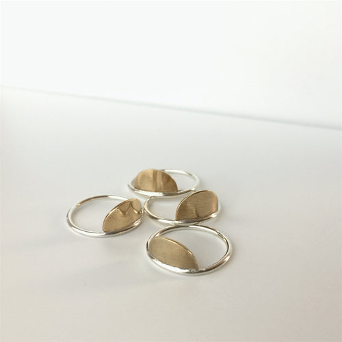 Mixed metal Horizon Ring by Knuckle Kiss Jewelry