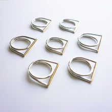 Two-tone brass and sterling Filament Rings by Knucklekiss