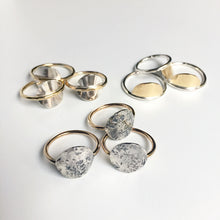 Knuckle Kiss two tone mixed metal celestial-inspired rings